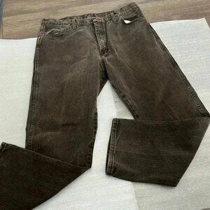 [38*32]Vintage Wrangler Brown High Rise  Jeans Men - Made in Mexico-NWOT